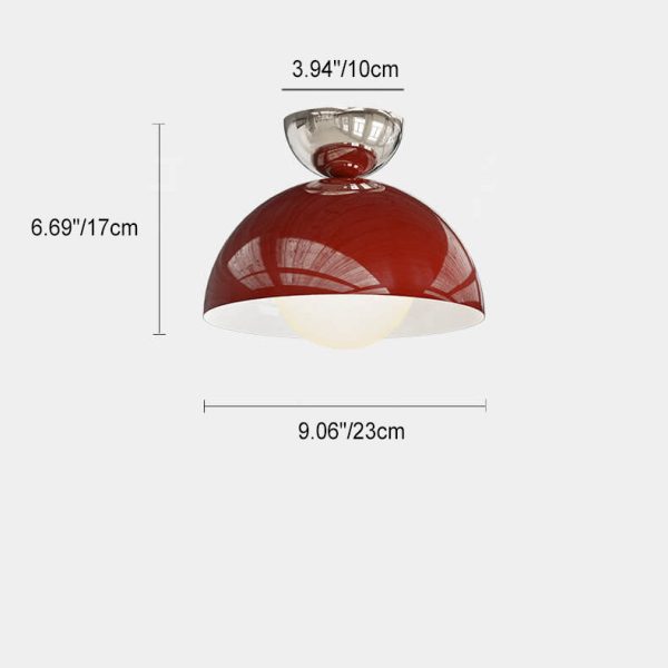 Modern Simple Wrought Iron Semi-Circle 1-Light Semi-Flush Mount Lighting - Image 4