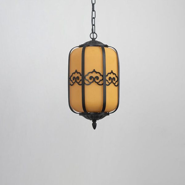 Modern Chinese Marble Lantern Outdoor Waterproof 1-Light Pendant Light - Image 4