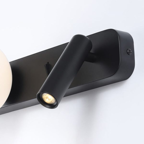 Modern Minimalist Glass Sphere LED Spotlight Reading Wall Sconce Lamp - Image 7