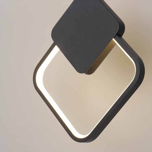 Modern Minimalist Iron Silicone Geometric Round Frame LED Pendant Light for Bedroom - Image 11