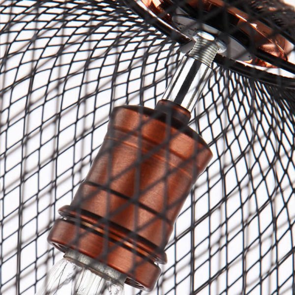 Industrial Creative Cylindrical Iron Mesh 1-Light Pendant Light - Image 9