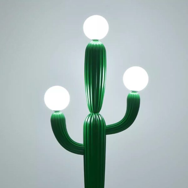 Contemporary Creative Cactus Resin Glass 3-Light Standing Floor Lamp For Living Room - Image 5