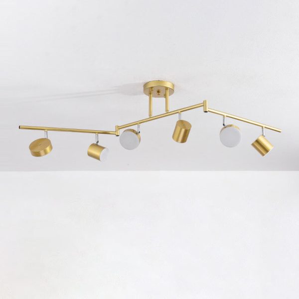 Modern Creative Rotating Track Spotlight LED Semi-Flush Mount Ceiling Light - Image 14