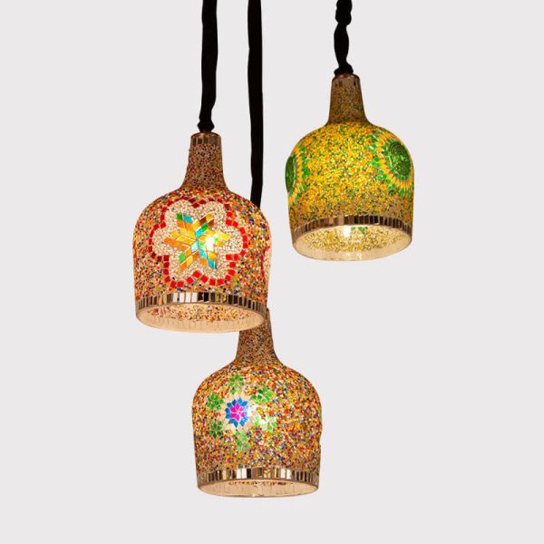 Modern Creative Stained Glass Bottle 1-Light Pendant Light - Image 8