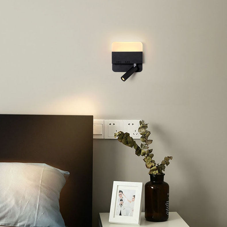 09-944ce172-49b5-4705-8d20-87a0264de6f2.jpg Modern Minimalist Round Square Acrylic Aluminum LED Reading Wall Sconce Lamp - Image 1