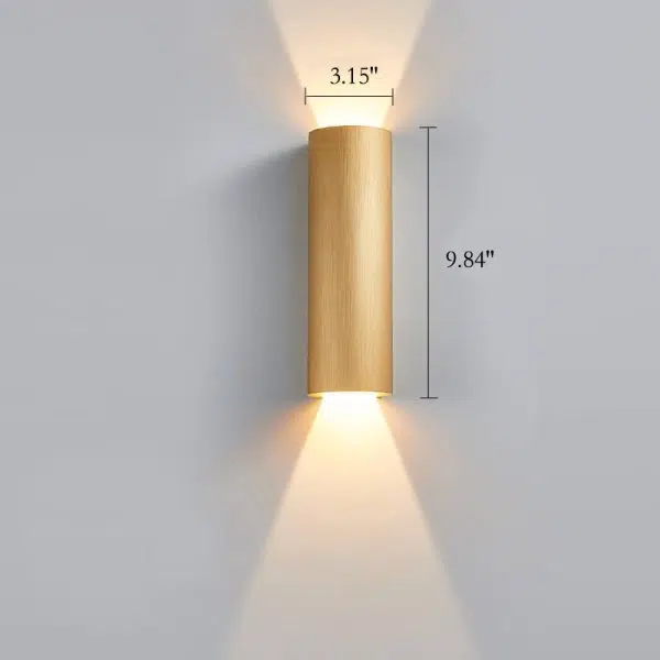 Modern Minimalist Aluminum Cylindrical LED Wall Sconce Lamp - Image 6
