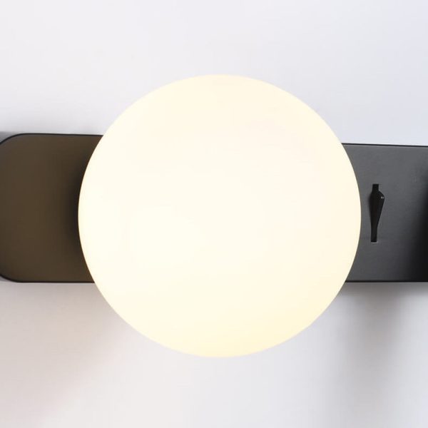Modern Minimalist Glass Sphere LED Spotlight Reading Wall Sconce Lamp - Image 8