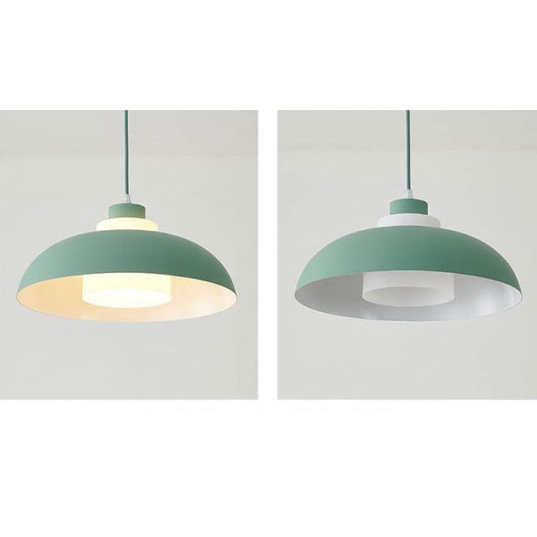 Modern Solid Color Macaron Acrylic Aluminum 1-Light Pendant Light - Image 34