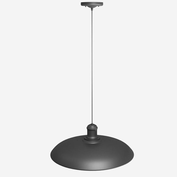 Contemporary Scandinavian Waterproof Carbonized Steel Round 1-Light Pendant Light For Outdoor Patio - Image 9