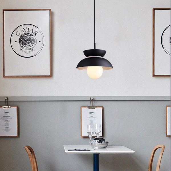 Nordic Minimalist Color Solid Aluminum 1-Light Pendant Light - Image 3