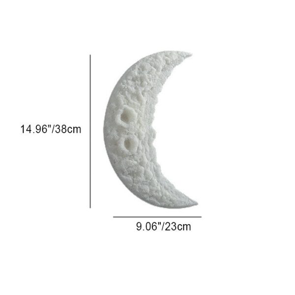 Contemporary Creative Moon Carving Resin LED Wall Sconce Lamp For Living Room - Image 5