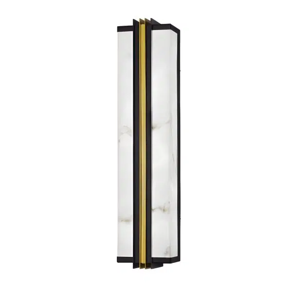 Modern Black LED Indoor/Outdoor Wall Lights with Resin Marble Shade - Image 7