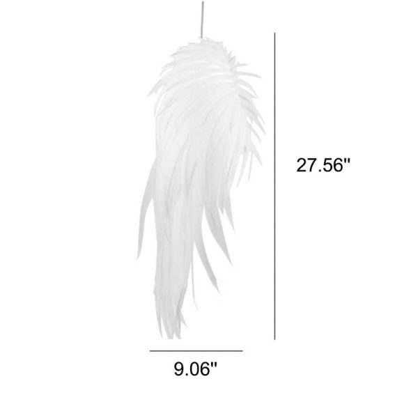 Modern PVC Angel Wings Feather LED Pendant Light - Image 4