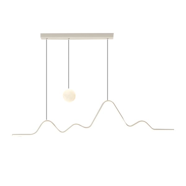 Long Strip Waves Mountain Moon 3 Step Dimming Modern Dining Room Light - Image 5