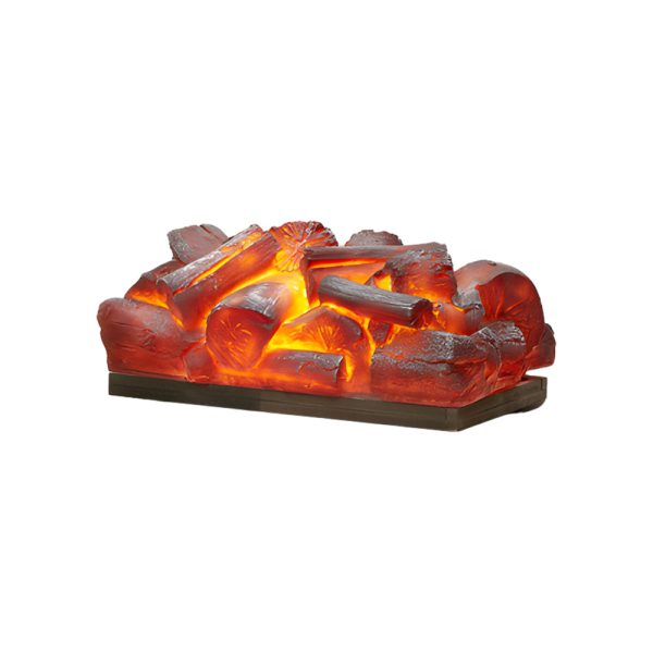 Decorative Resin Firewood Charcoal Pile Simulated Fireplace Flame Lamp - Image 7