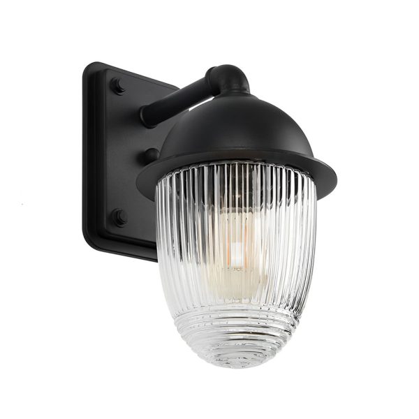 Waterproof Glass Ball Matte Black Modern Outdoor Wall Lamp Exterior Lights - Image 5