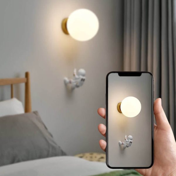 Creative Moon Astronaut 1-Light LED Wall Sconce Lamp - Image 15