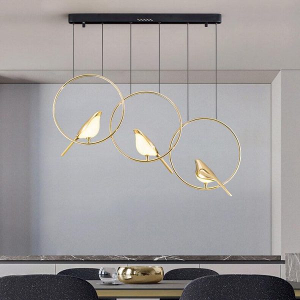 Nordic Creative Bird Shaped Acrylic LED 1/3/6 Light Chandelier - Image 18