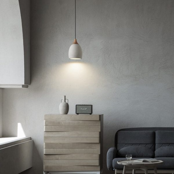 Minimalist Cement Dome 1-Light Pendant Light - Image 2