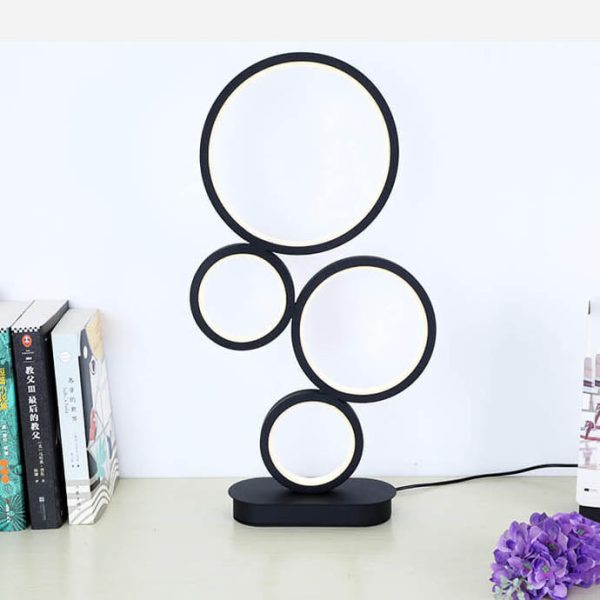 Minimalist 4-Circle Ring LED Table Lamp - Image 13