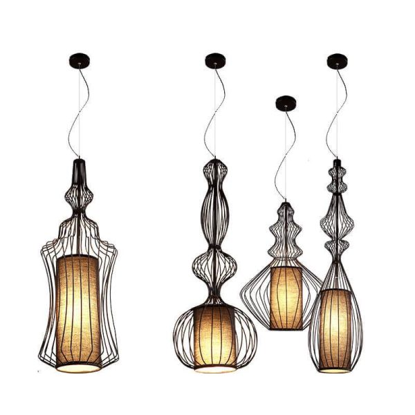 Industrial Retro Metal Birdcage 1-Light Lantern Pendant Light - Image 6