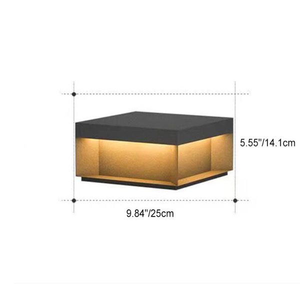 Modern Simple Glass Cuboid Decoration LED Outdoor Light - Image 4