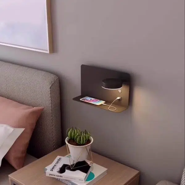 Modern Iron Square LED USB Rechargeable Wall Sconce Lamp - Image 7