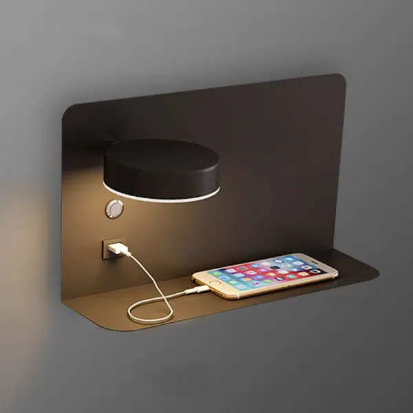 Modern Iron Square LED USB Rechargeable Wall Sconce Lamp - Image 8