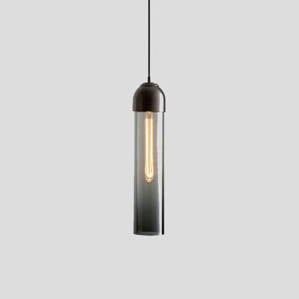 Minimalist Tube-Shaped Glass 1-Light LED Pendant Light - Image 9