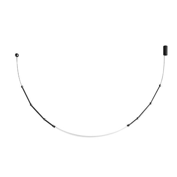 Adjustable Minimalist Line Bamboo Knots Modern Staircase Chandelier - Image 5