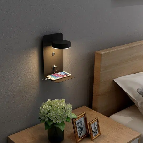 Modern Iron Square LED USB Rechargeable Wall Sconce Lamp - Image 9