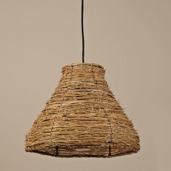 Retro Rattan Weaving Dome 1-Light Pendant Light - Image 20