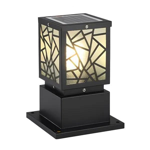 Retro LED Waterproof Black Modern Solar Path Lights Outdoor Lawn Light - Image 7