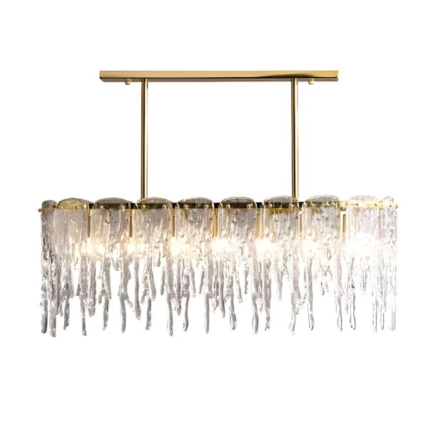 7/10-Light Luxury Glass Decor Icicles Droplet Crystal Chandelier, 3-Step Dimming - Image 7