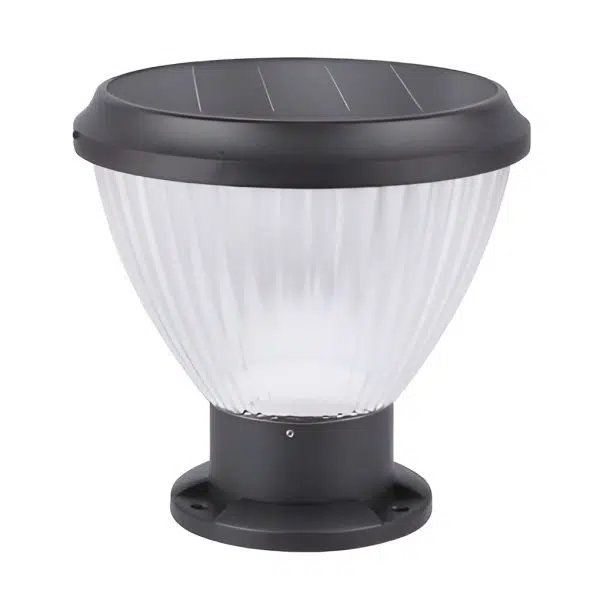 Round LED Fast Charging Black Modern Solar Post Caps Lights Pillar Light - Image 9