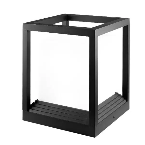 Minimalist Square Waterproof LED Black Modern Solar Fence Post Lights - Image 6