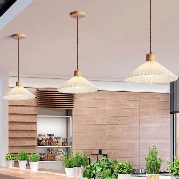 Nordic Minimalist Pleated Shade 1-Light Pendant Light - Image 5