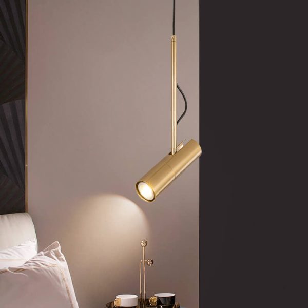 Modern Minimalist Gold 1-Light LED Spotlight Pendant Light - Image 3