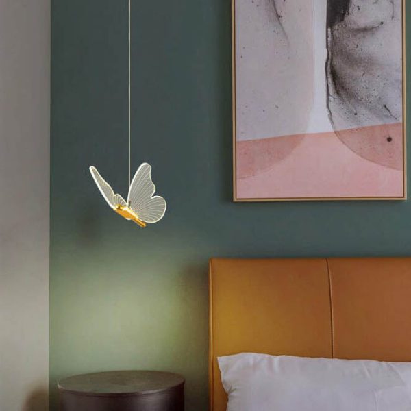 Minimalist Acrylic Butterfly LED Pendant Light - Image 14