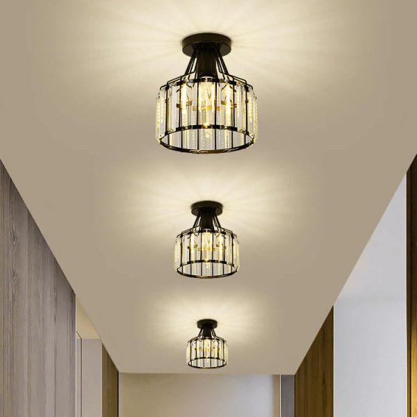 Modern Crystal Dome 1-Light Semi-Flush Mount Ceiling Light - Image 20