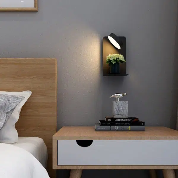 Modern Iron Square LED USB Rechargeable Wall Sconce Lamp - Image 2