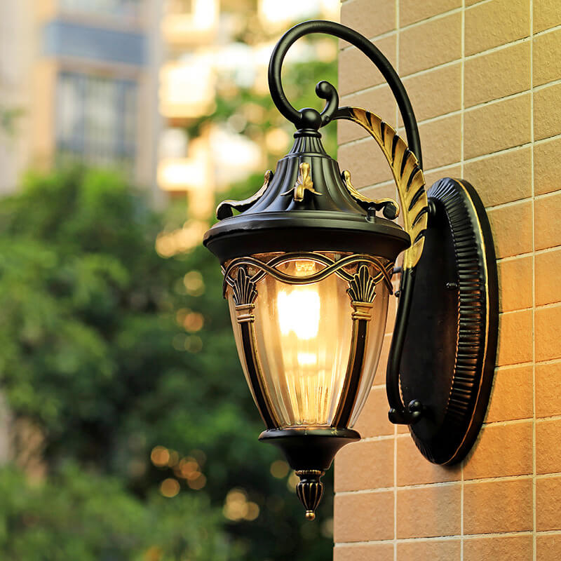 1-2-aa891863-6f1e-417d-a8a3-52102045f0aa.jpg European Maple Lantern Outdoor Waterproof 1-Light Wall Sconce Lamp - Image 1