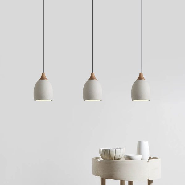 Minimalist Cement Dome 1-Light Pendant Light - Image 13