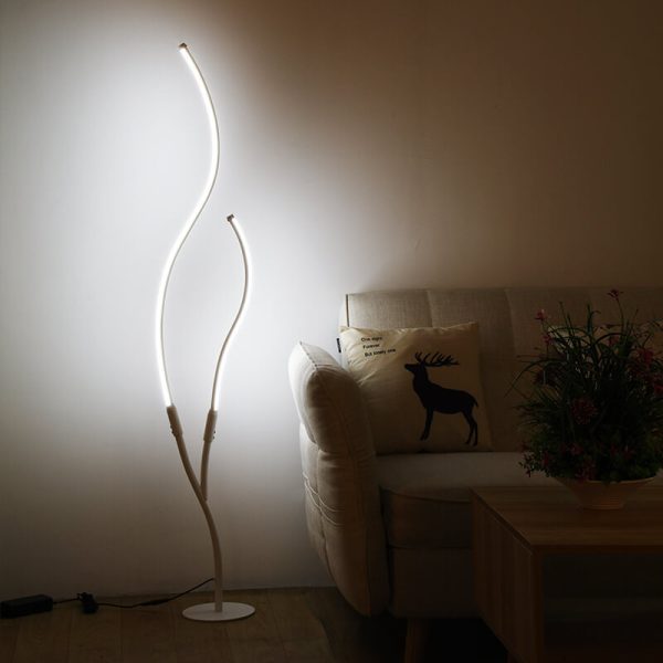 Modern Minimalist Curved Line 1-Light LED Standing Floor Lamp - Image 13