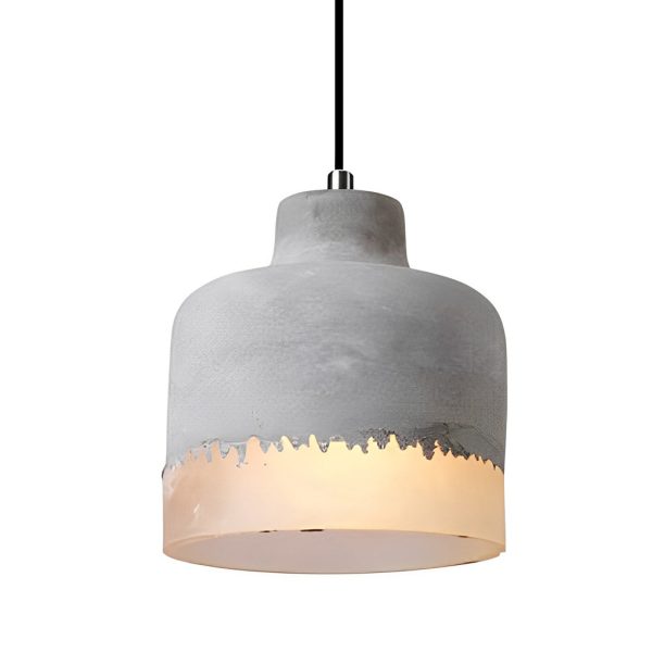 Round Creative Resin Cement Minimalist Industrial Pendant Light Chandelier - Image 8