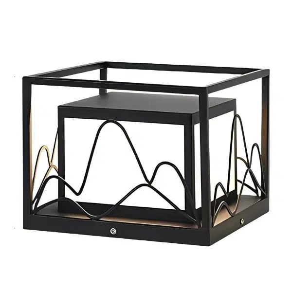 Square Waterproof Mountain Scenery Outdoor Solar Post Caps Lights - Image 7