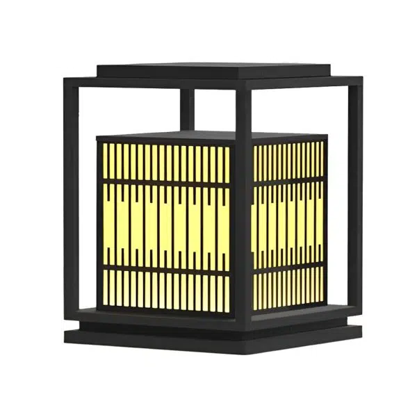 Square Vintage Design LED Waterproof Traditional Outdoor Pillar Lights - Image 8