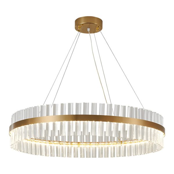 Round Electroplated Metal Crystal 3 Step Dimming LED Nordic Chandelier - Image 5
