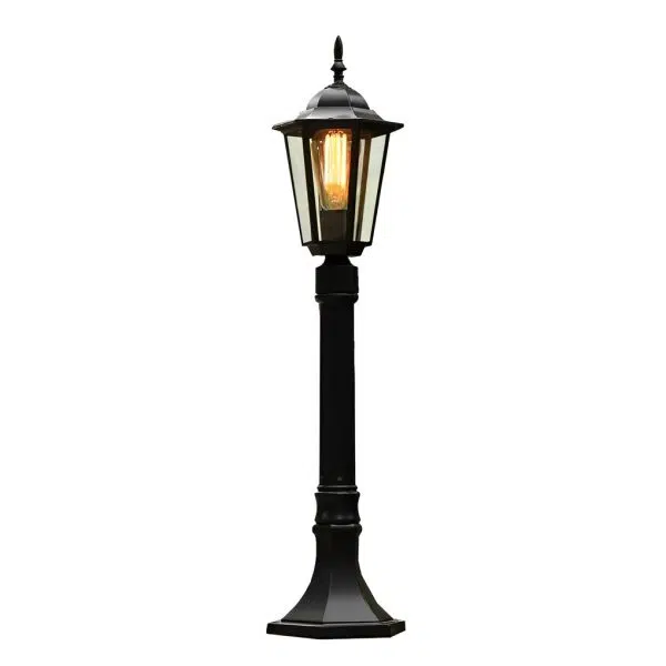 Elegant Traditional Black Post Path Light Waterproof E27 LED Lamp - Image 8