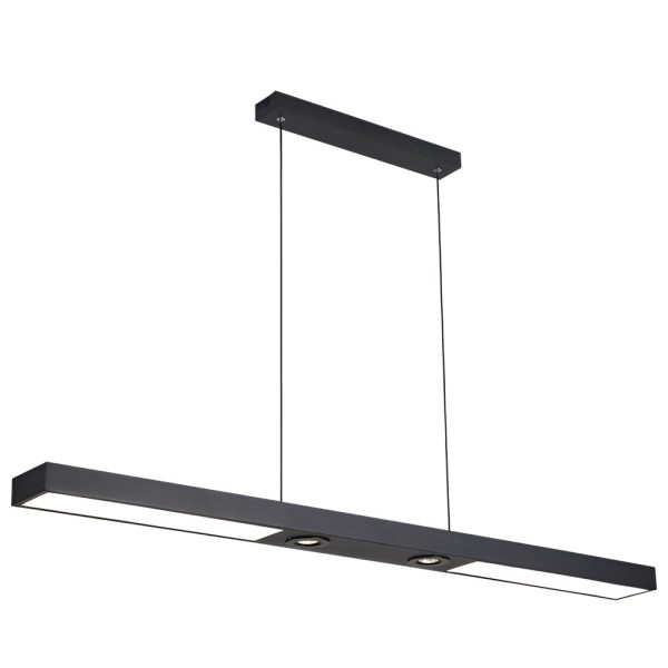 Rectangle Strip LED Black Modern Ceiling Lights Pendant Lighting - Image 11
